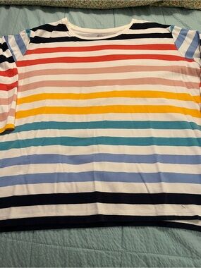 Kim Rogers Multi-colored Strip Knit Top